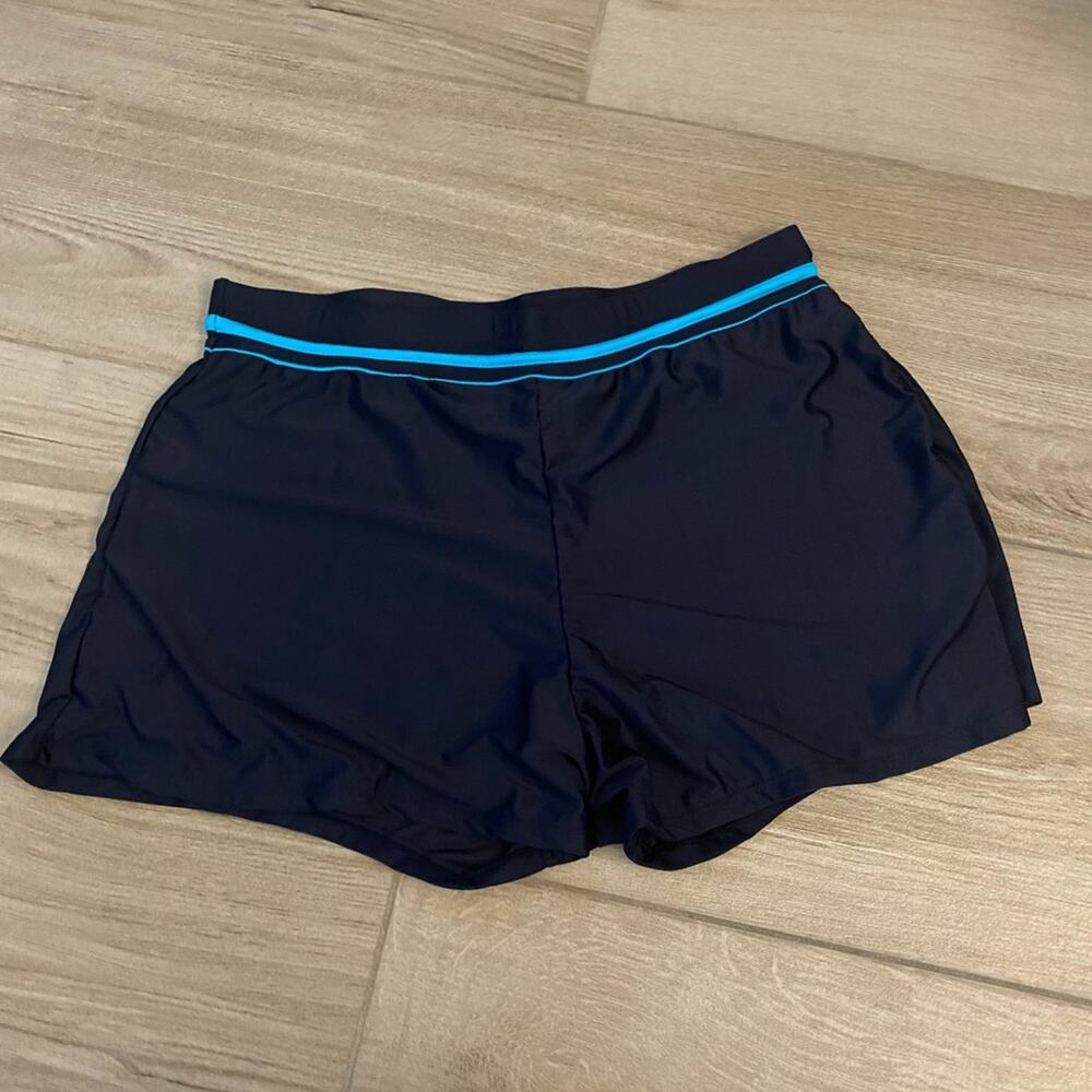 Navy Stretch Swimwear Boy Shorts